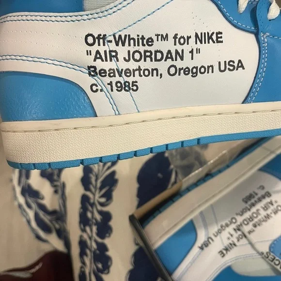 Off White UNC 1’s size 10.5. PREOWNED. IN EXCELLENT CONDITION! - Picture 7 of 12